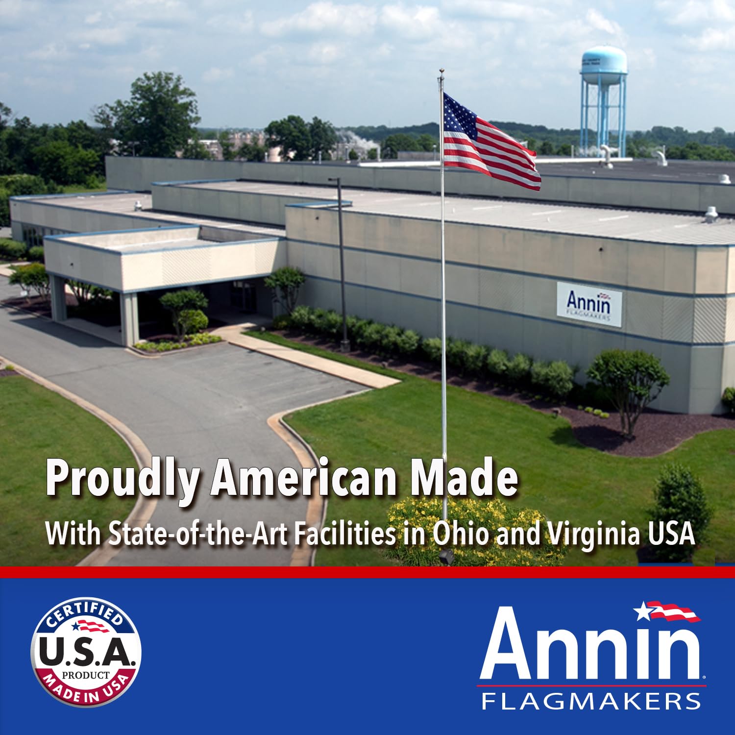 Annin Flagmakers durable header and rust-proof grommets for secure mounting