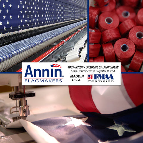 Annin Flagmakers embroidered stars detail demonstrates durable craftsmanship