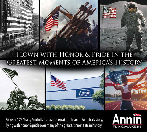Factory-made in the USA by Annin Flagmakers at VA and OH plants
