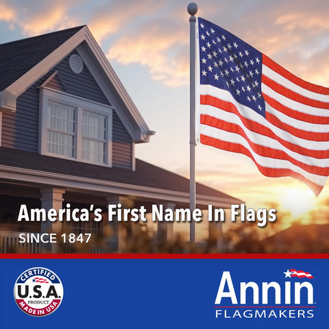 Annin Flagmakers USA flag factory scene highlighting domestic craftsmanship