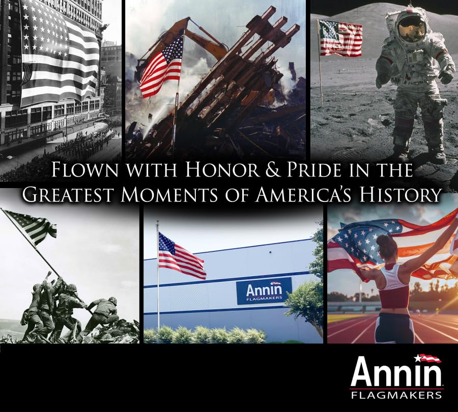 Annin Flagmakers sturdy header and 3x5 flag ready for mounting