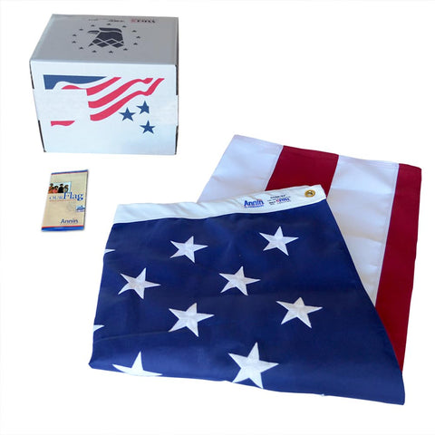 Annin Flagmakers Tough-Tex American Flag 6x10 on outdoor display.