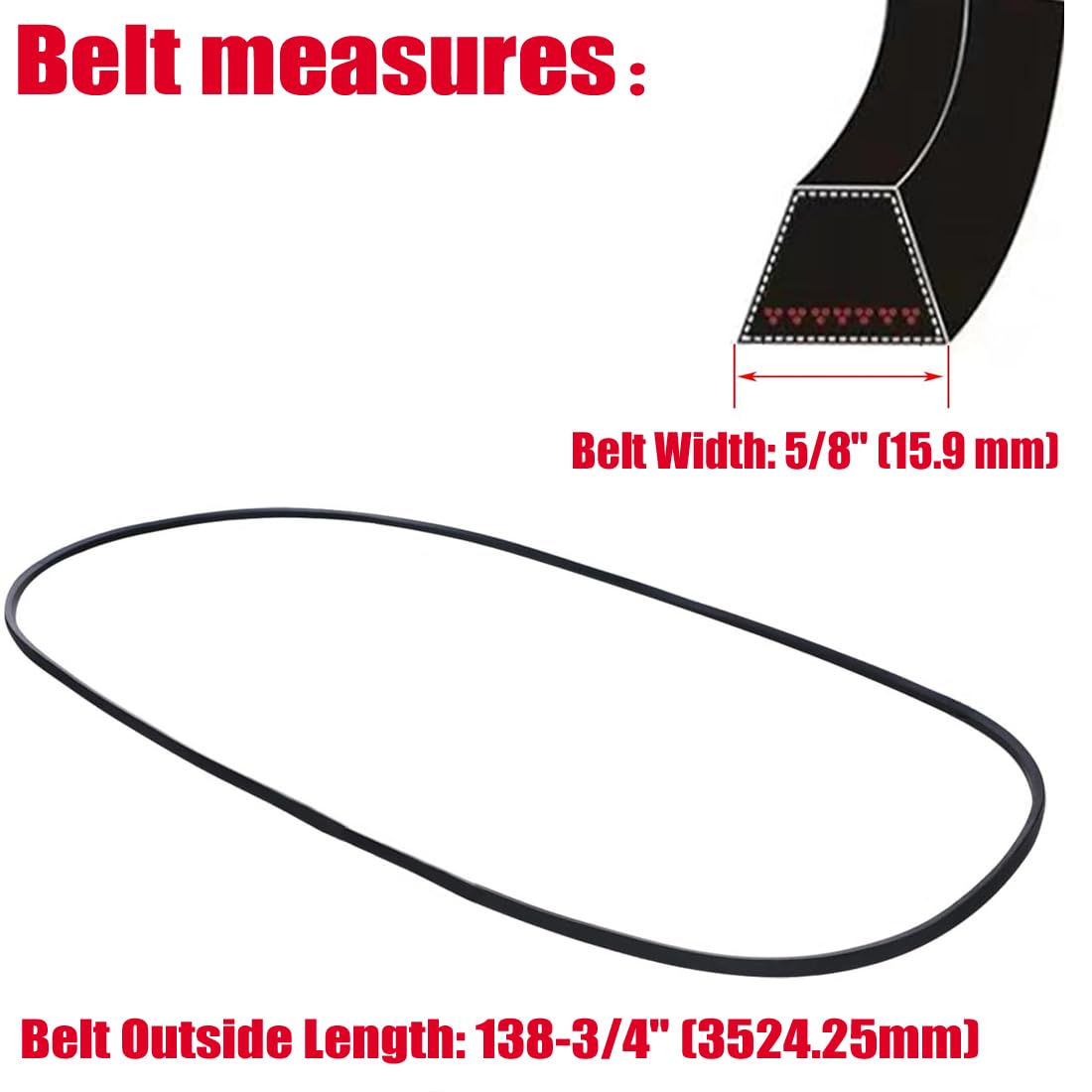 Annolai 532197242 belt packaging and compatibility guide for quick checks.