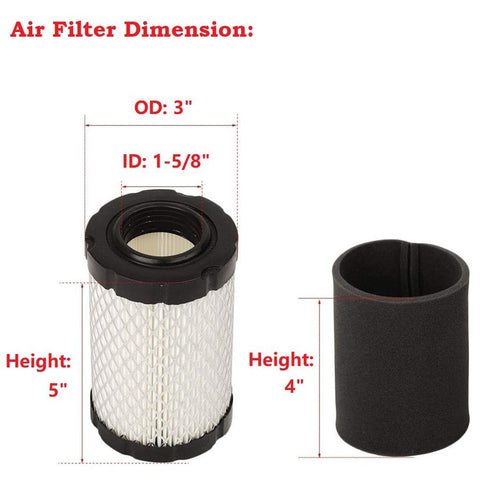 Annolai air-filter dimensions aid quick fit verification.