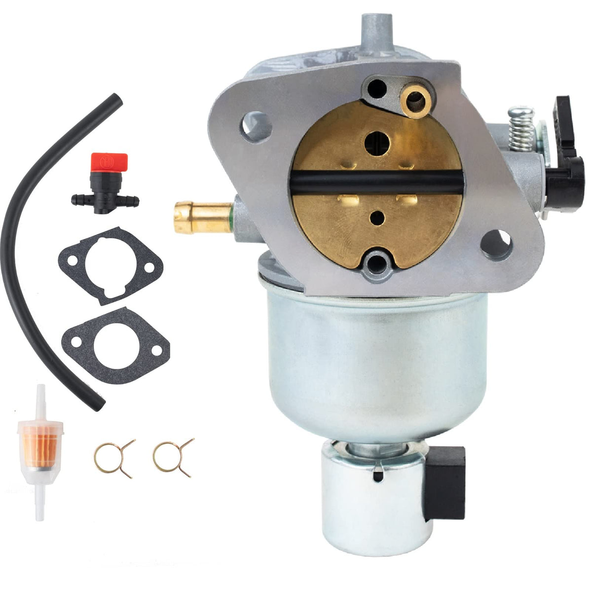 Annolai fr691v carburetor closeup showing Kawasaki compatibility for replacement