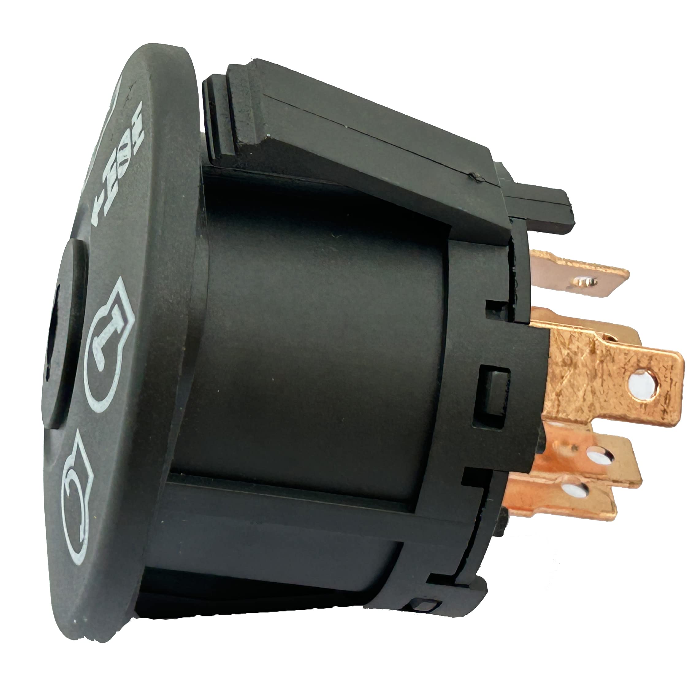 Annolai ignition switch close-up with terminal pins and wiring