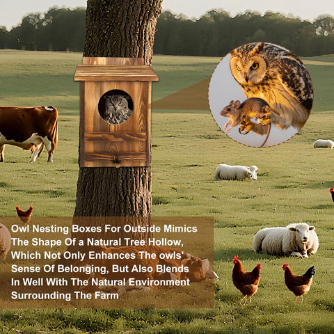 AnNowshua Ling 3-inch entrance hole accommodates small owls for easy access