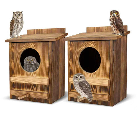 AnNowshua Ling Owl Houses outdoors nesting box provides a durable habitat for wild owls.