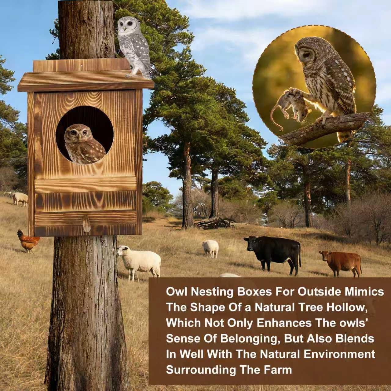 AnNowshua Ling spacious interior supports comfortable nesting and roosting.