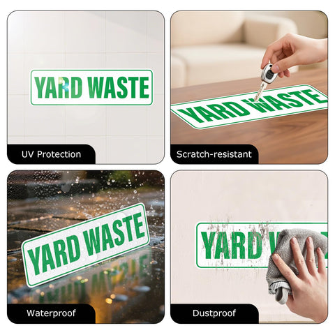 Outdoor use demonstrates rain and sun resistance on a labeled bin with Anobell sticker.