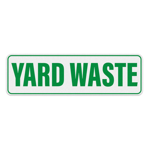 Ideal for compost bins and yard debris containers with clear labeling.