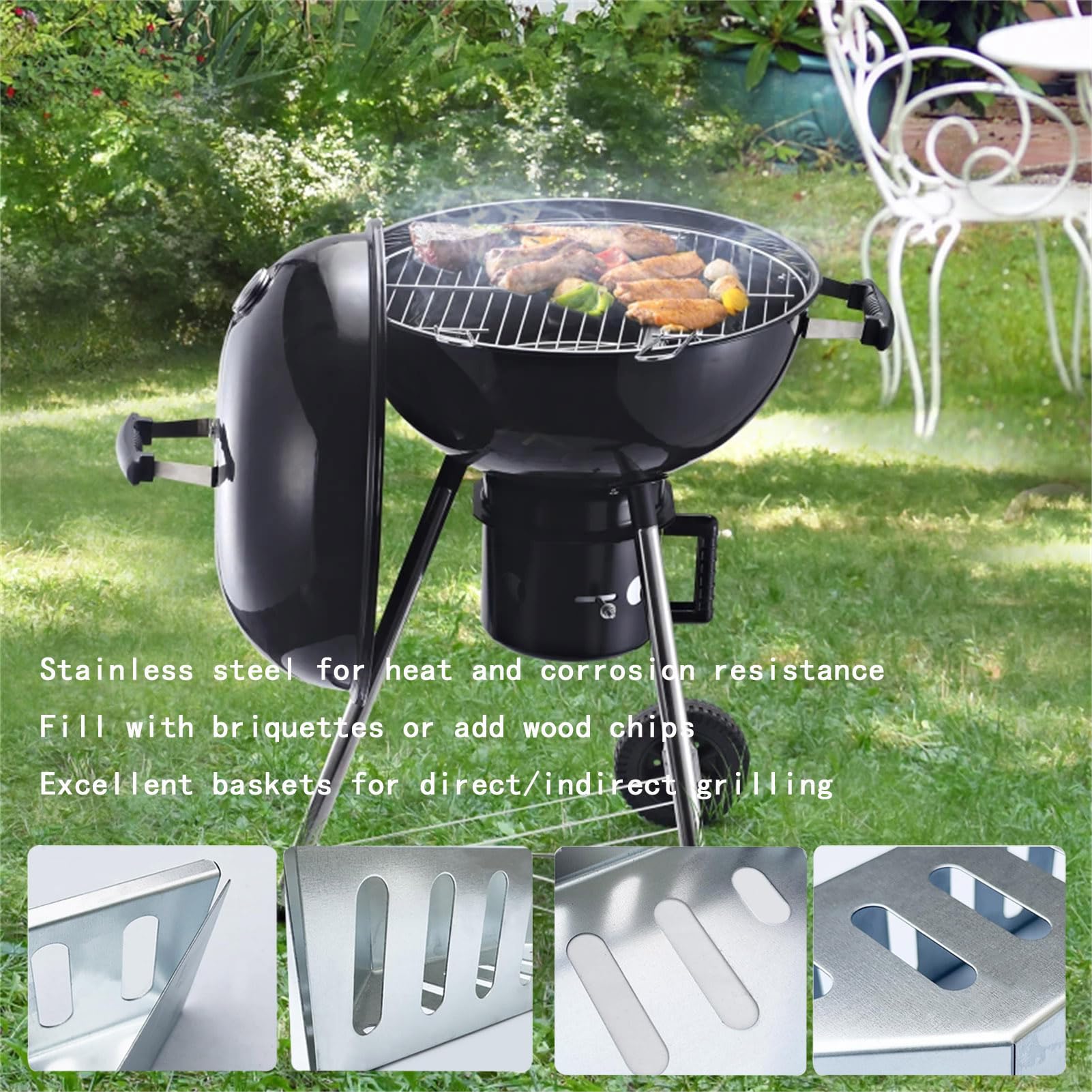 Anokeditsen Originals Charcoal Basket stainless steel image emphasizes durable material