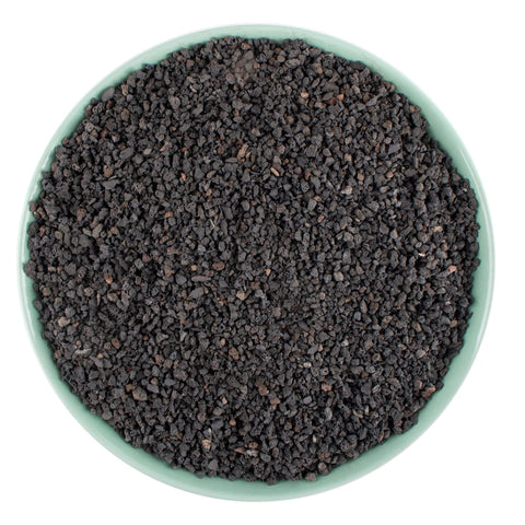 Anothera 3lb Black Lava Rock front view showing porous texture for drainage