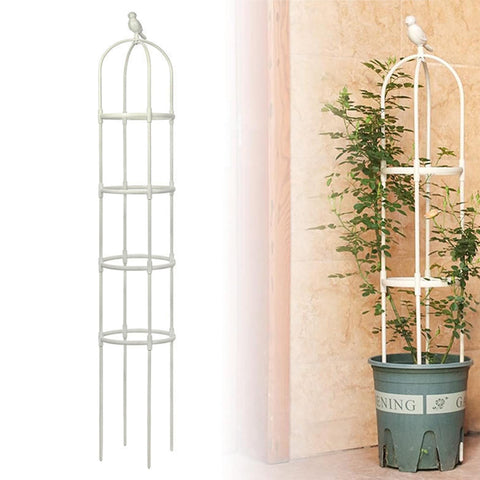 Anothera 6ft garden obelisk trellis provides tall vertical support for climbing plants.