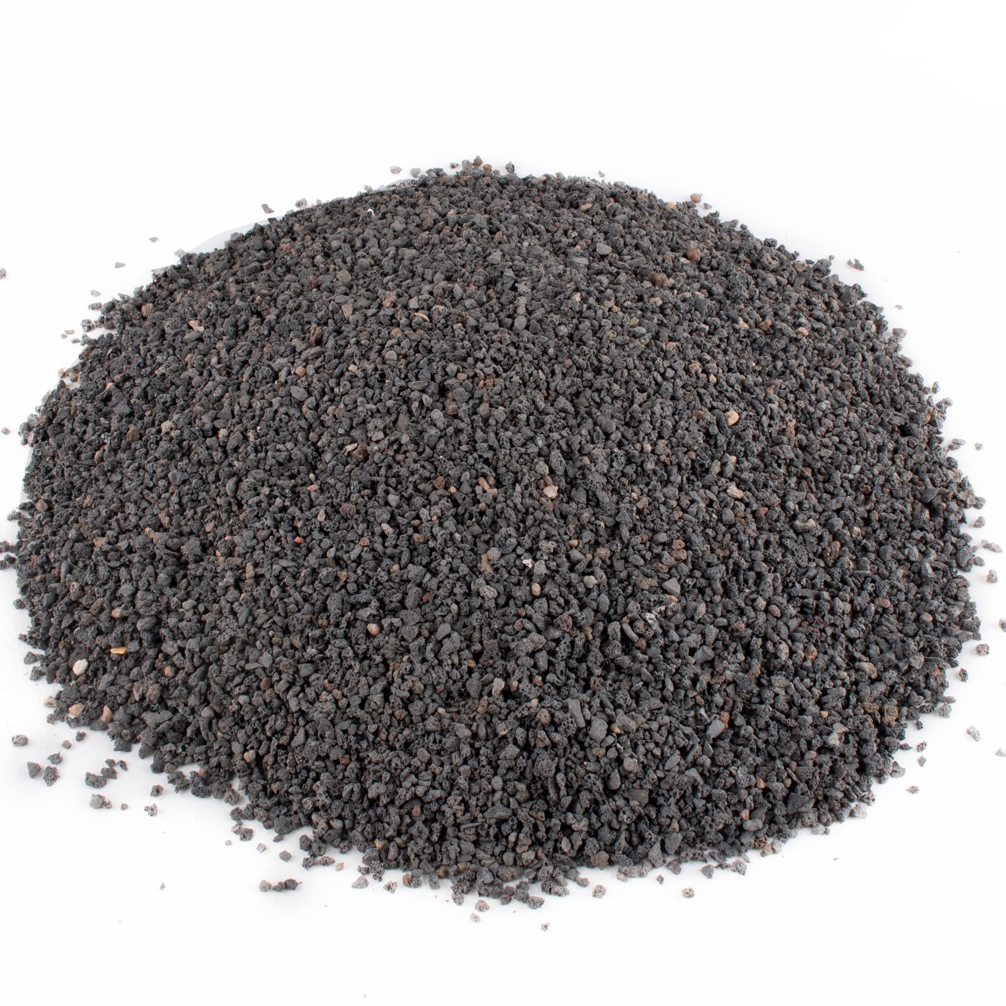 Anothera 7lb black lava rock bottom layer for drainage in potted plants.