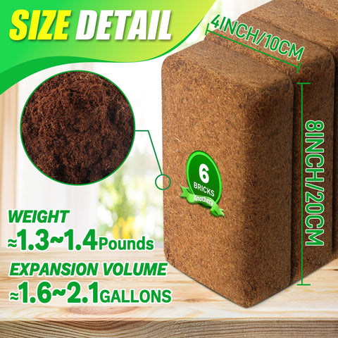 Anothera Coir Brick packaging saves storage space in urban gardens.