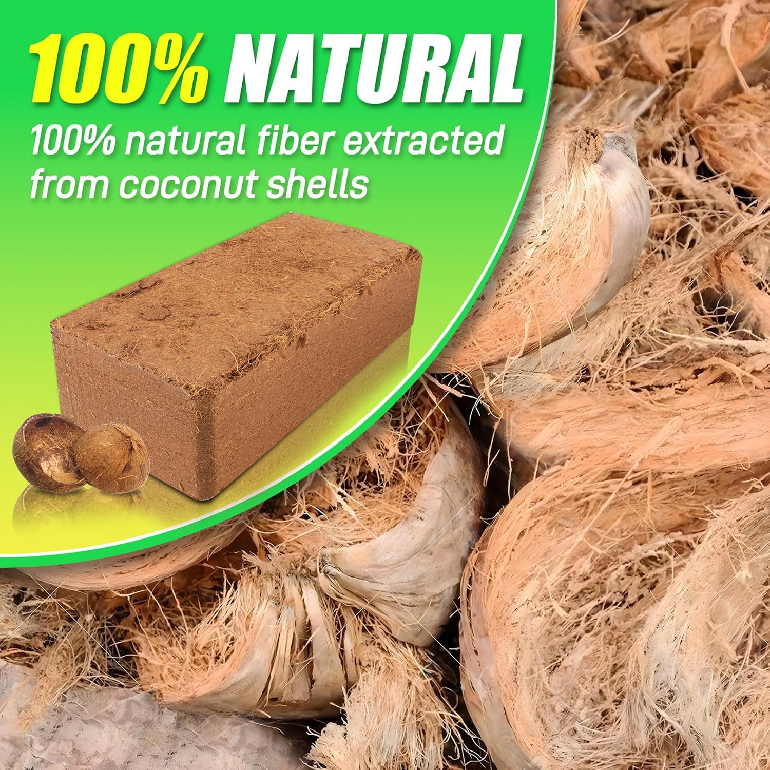 Anothera Coco Coir Bricks expand to 27.6 gallons when hydrated.