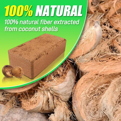 Anothera Coco Coir Bricks expand to 27.6 gallons when hydrated.