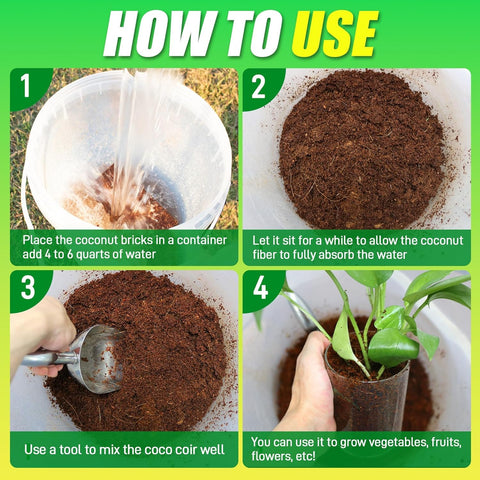 Anothera Coco Coir Bricks low EC and pH for balanced soil.