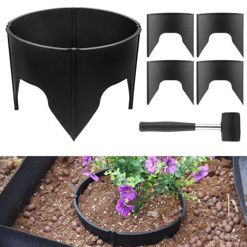 Anothera interlocking planting rings enable adjustable sizing for growing plants.