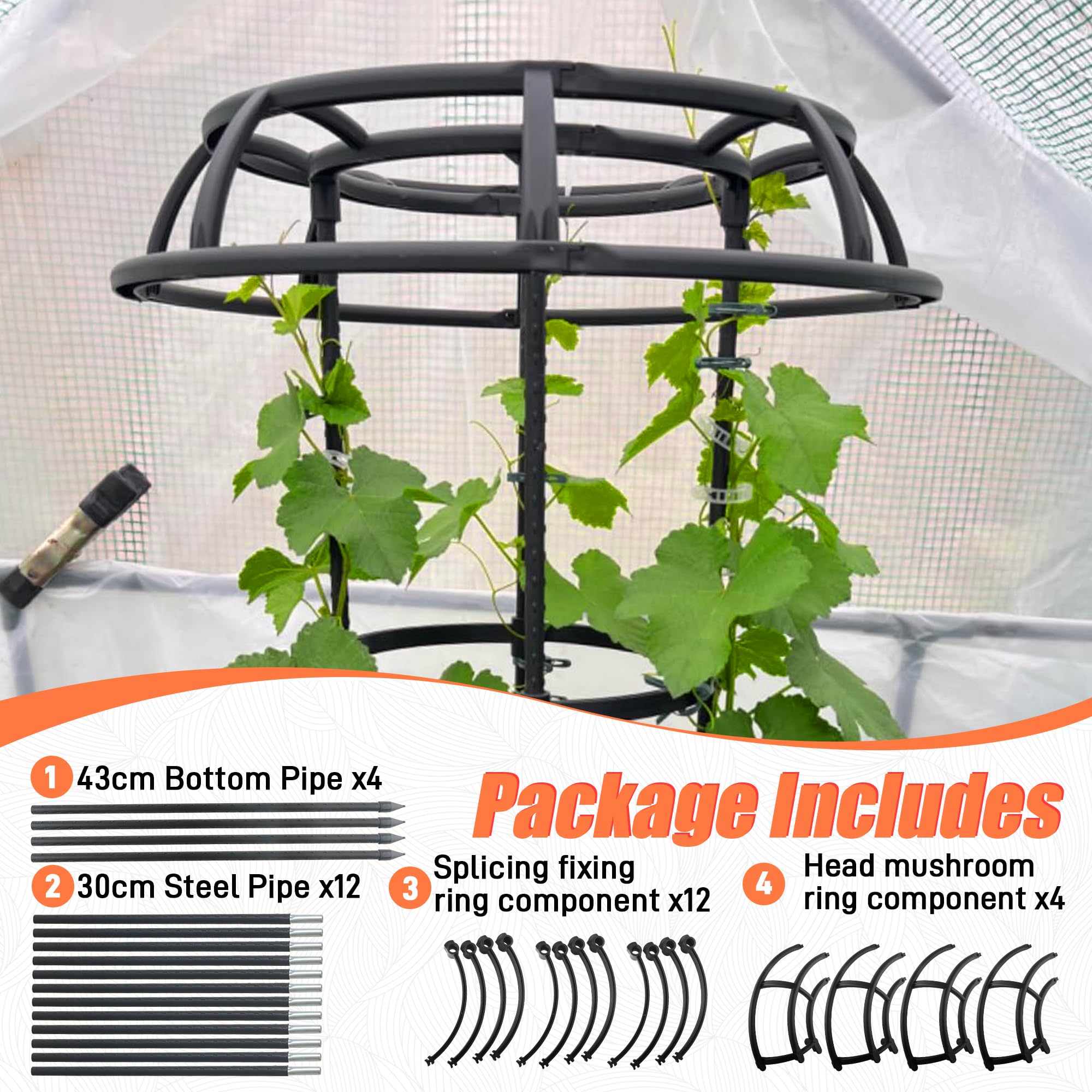 Anothera 65-inch trellis fits indoor or outdoor setups for plant guidance.