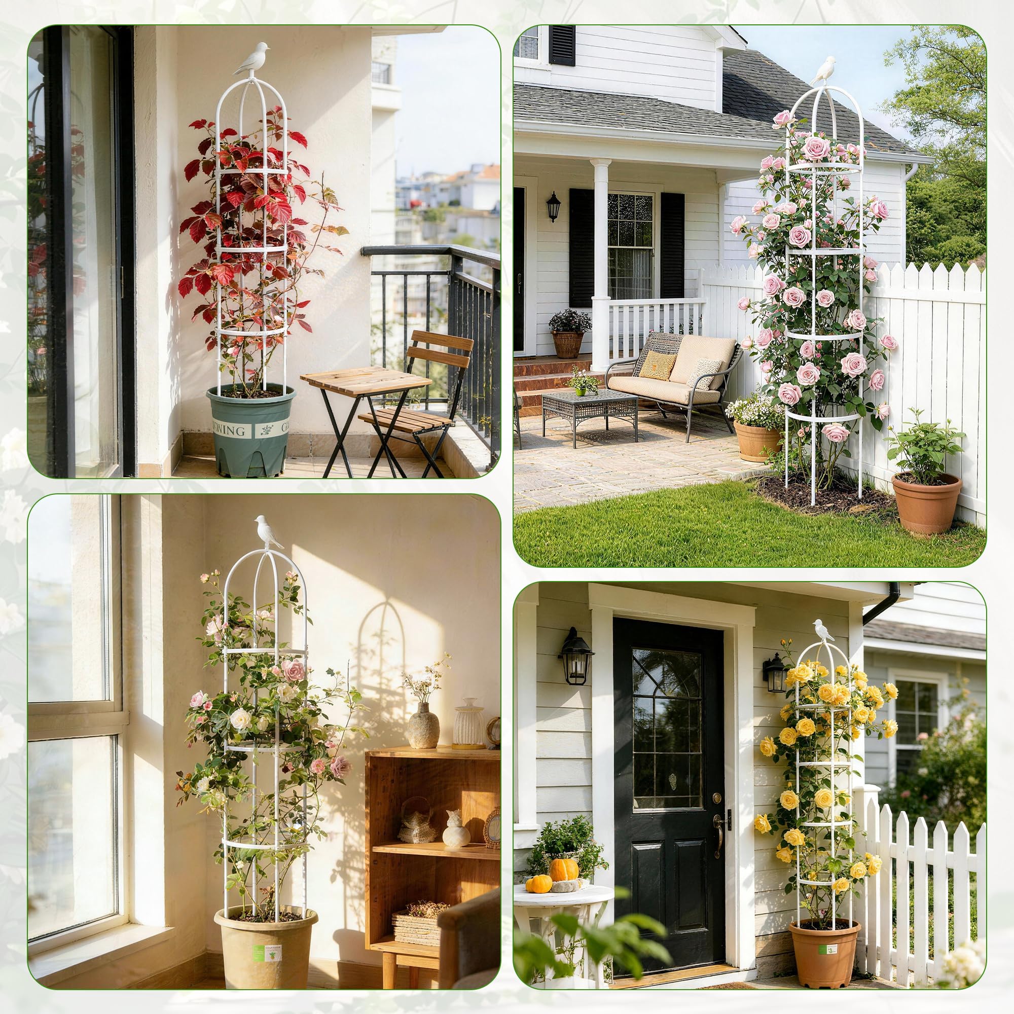 Anothera sturdy-construction provides reliable plant support year-round.