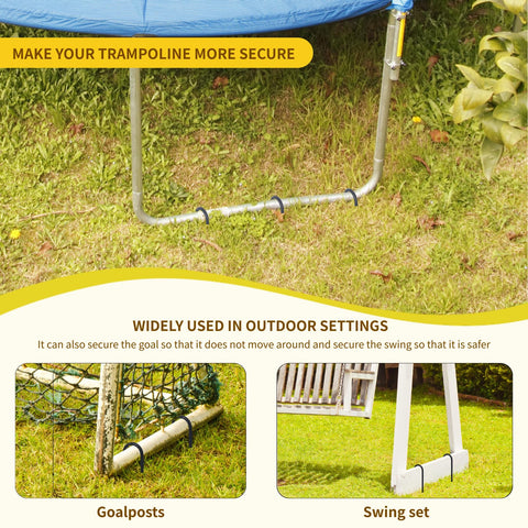 Anothera trampoline-stake 12in prevents movement during playful jumps