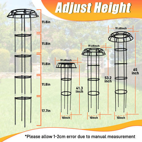 Anothera trellis with rust-proof coating protects metal poles for outdoor use.
