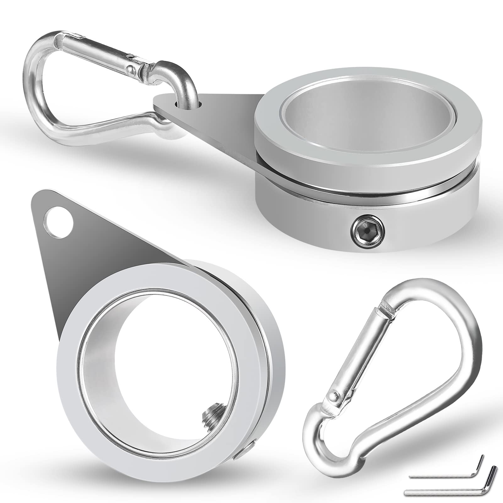 Anovo 1.25-inch flag pole rings with 360° rotation for anti-wrap protection