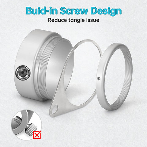Anovo adjustable screws fit 1.75–2.02 inch poles for versatile mounting.