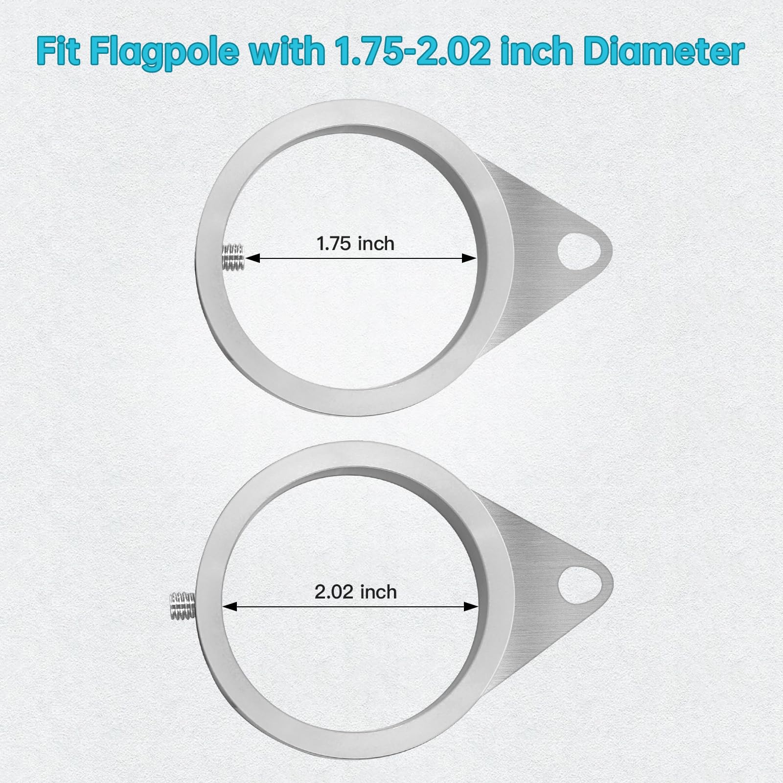 Anovo aluminum-alloy swivel ring with stainless steel core for durability.
