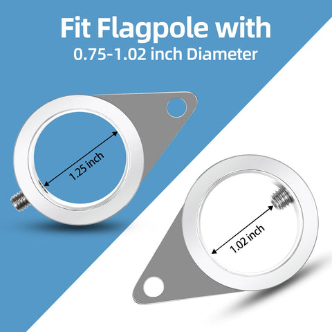Anovo flagpole rings install quickly with thumb screws and clips