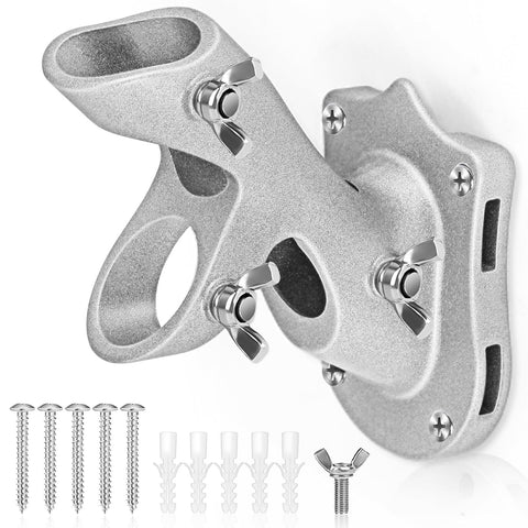 Anovo bracket with three fixed holes for stable flagpole alignment
