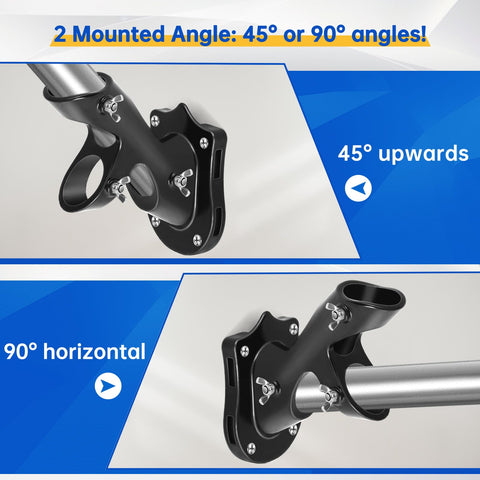 Anovo heavy-duty aluminum bracket resists rust and wear on porches and walls.