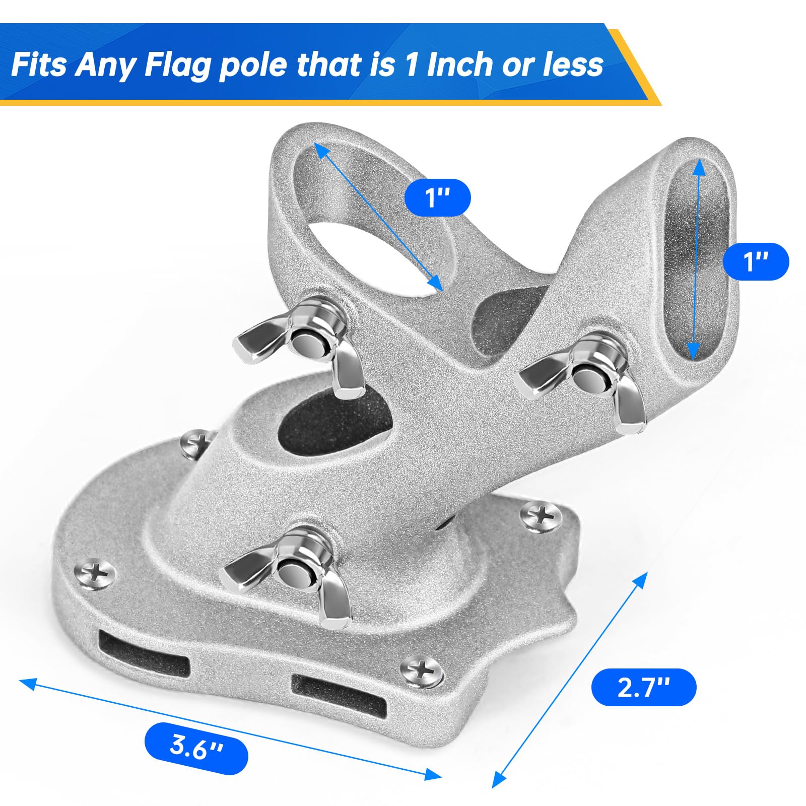 Anovo hardware kit includes butterfly screws for quick assembly
