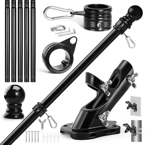 Anovo 6ft stainless steel flag pole for sturdy outdoor display.