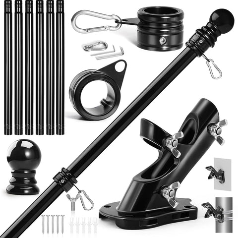 Anovo flag pole kit 7 ft ready for outdoor display