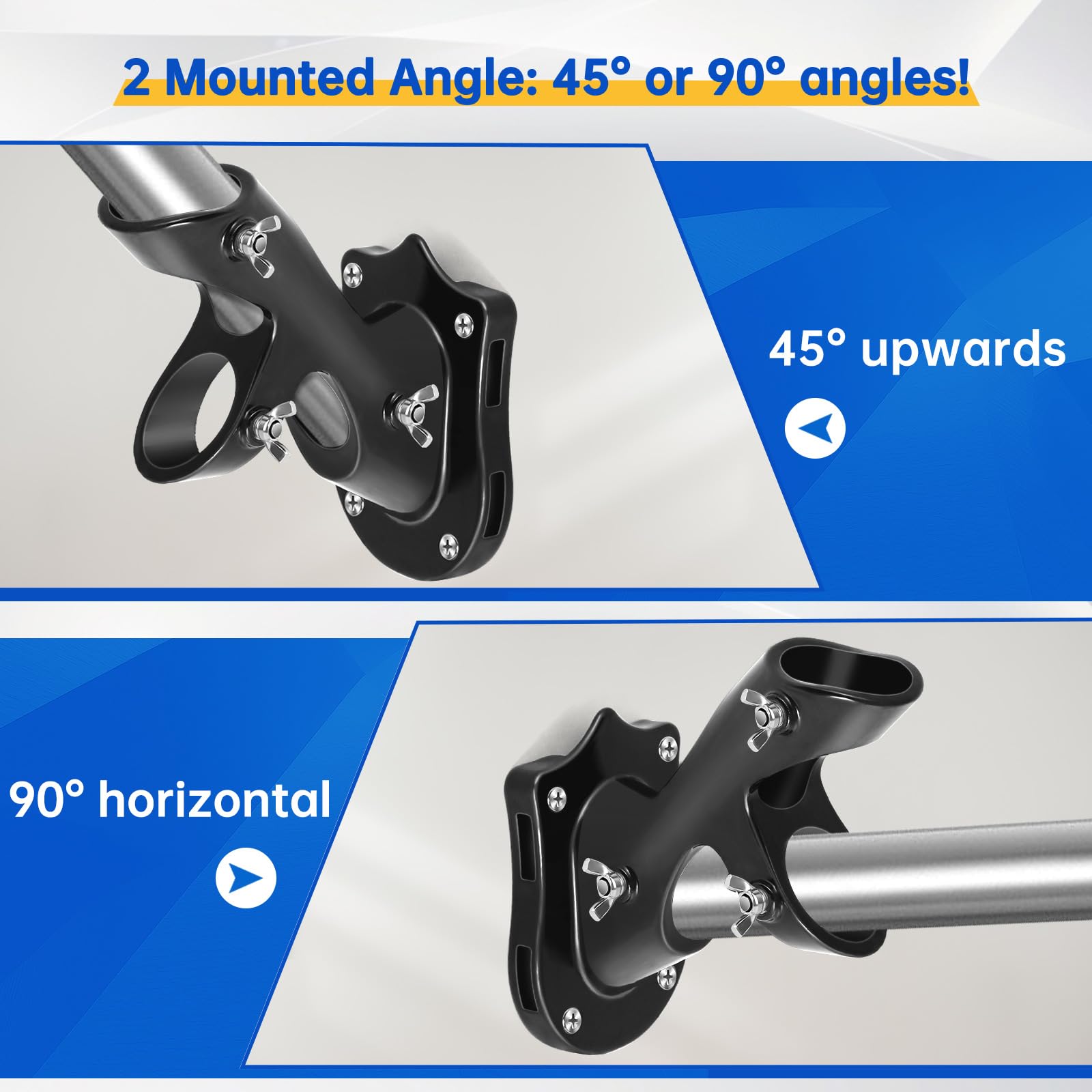 Anovo adjustable-height flag pole from 1.3ft to 6ft for versatility.