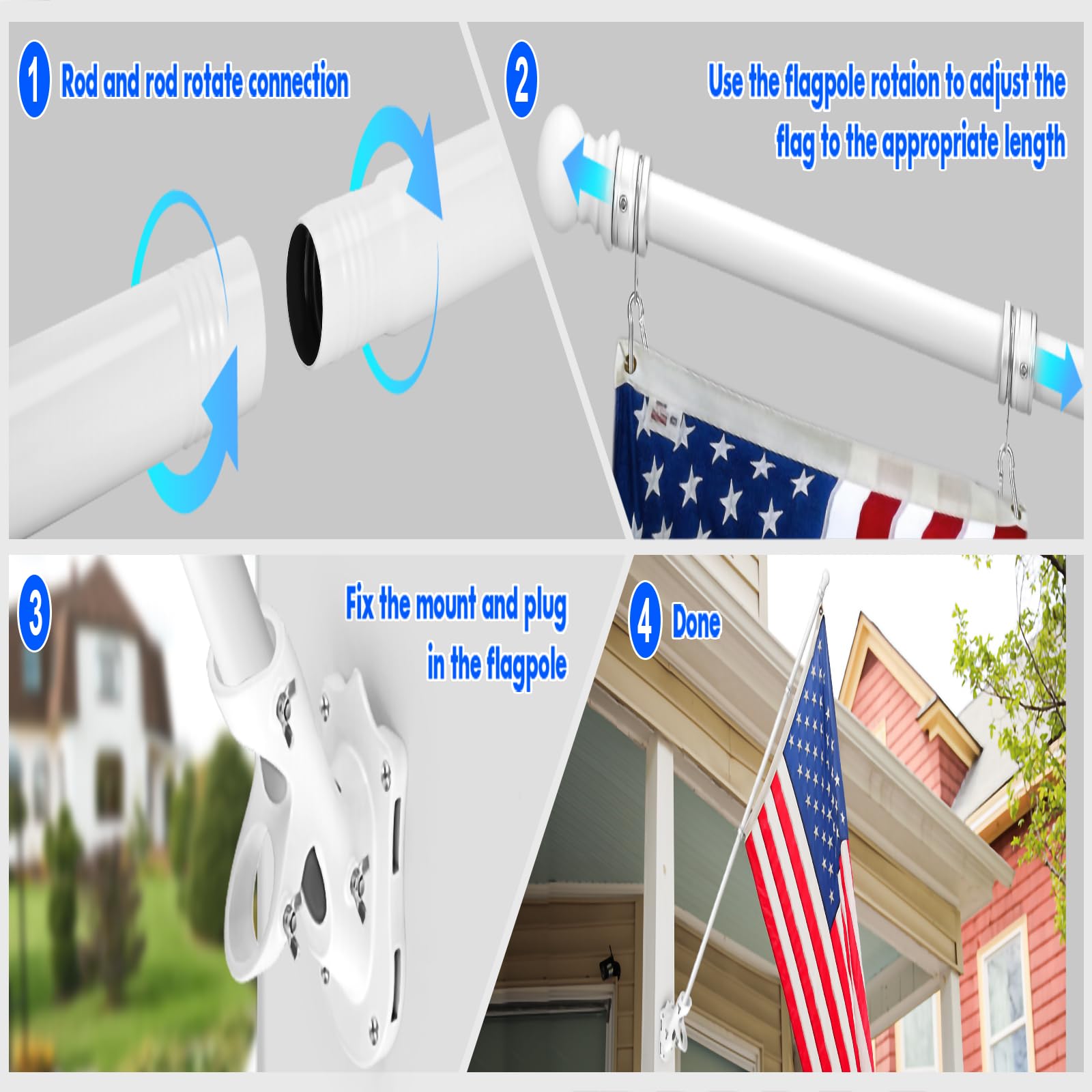 All essential components included in the Anovo flag pole kit