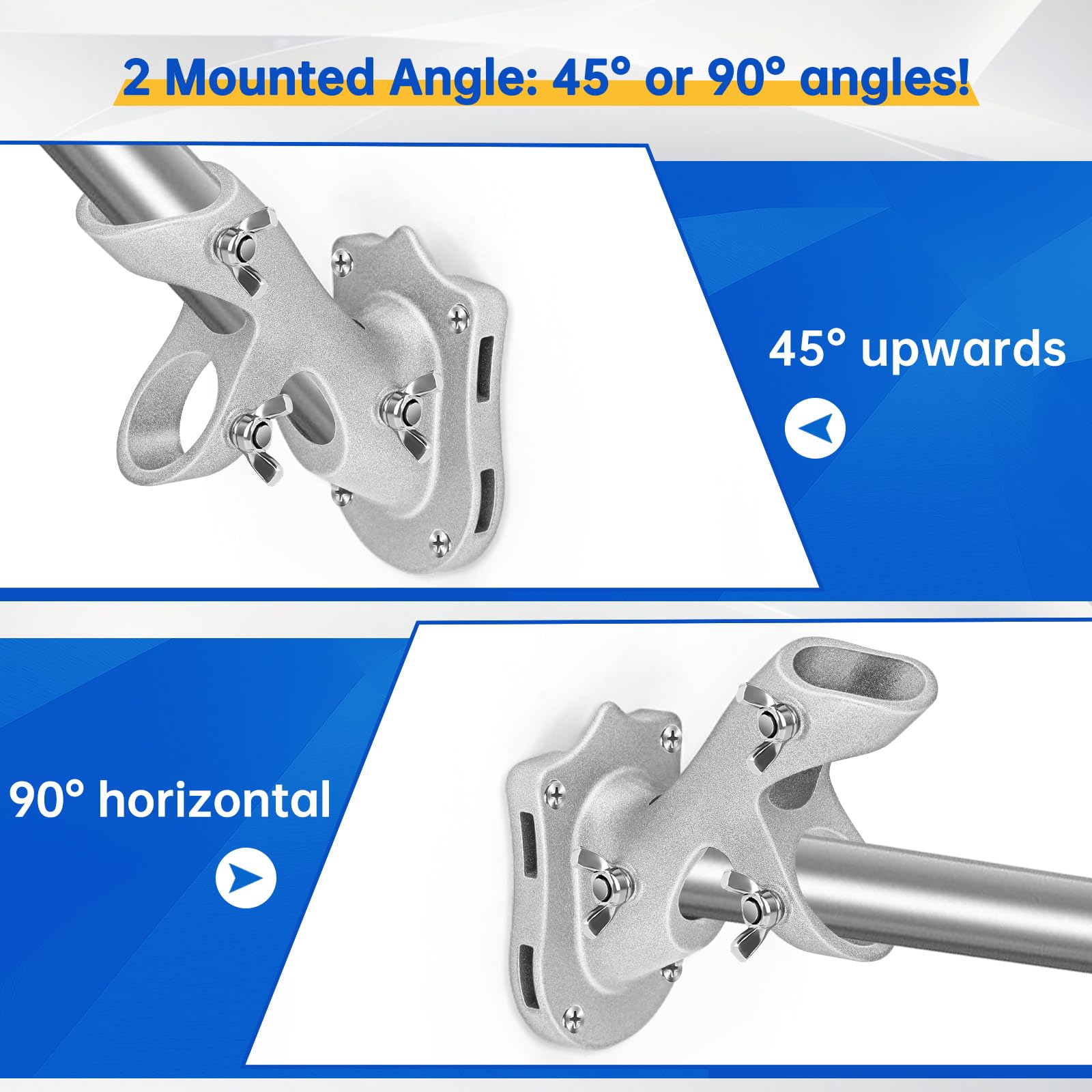 Slotted mounting design allows drill-free installation on columns