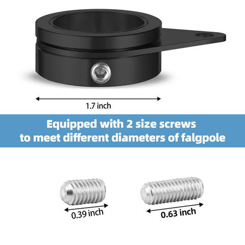 Anovo black finish suits 0.75-1.02 inch poles for durability.