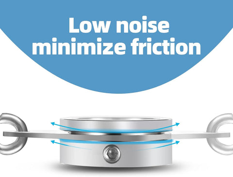 Anovo two-pack flag pole rings in matte silver for outdoor use.