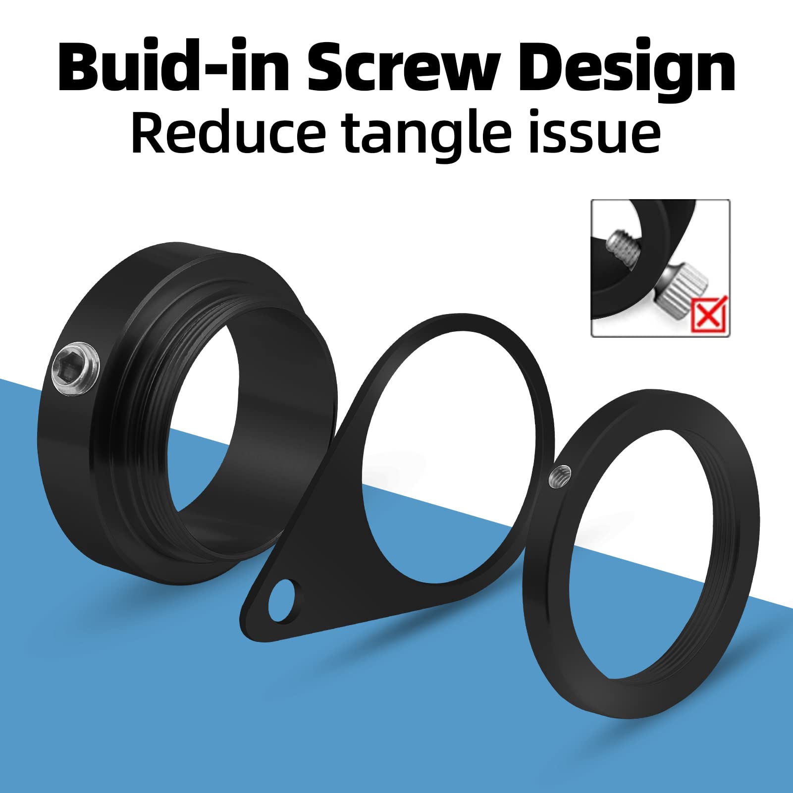 Anovo stainless steel swivel part strengthens the assembly against weathering.