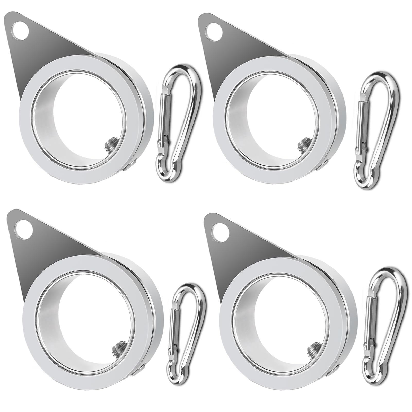 Anovo flag pole rings with anti-wrap 360-degree rotation for stable banners.