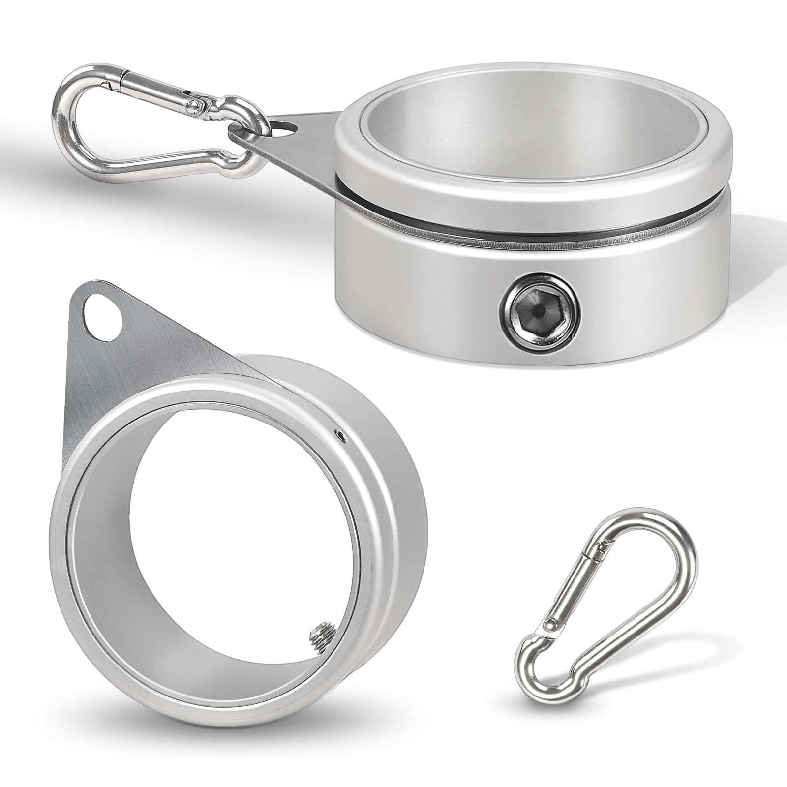 Anovo flag pole rings 360-degree rotation anti-wrap for smooth windy display.