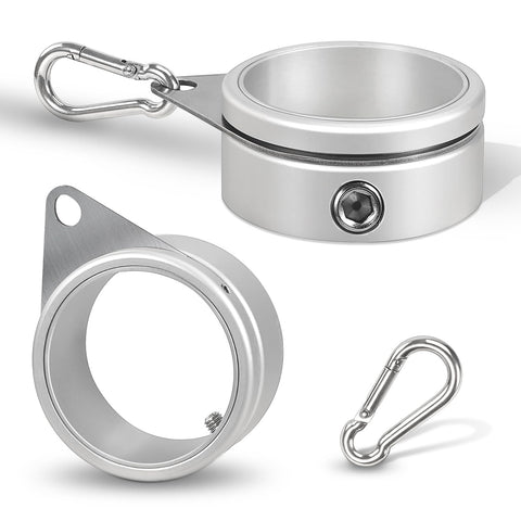 Anovo flag pole rings 360-degree rotation anti-wrap for smooth windy display.