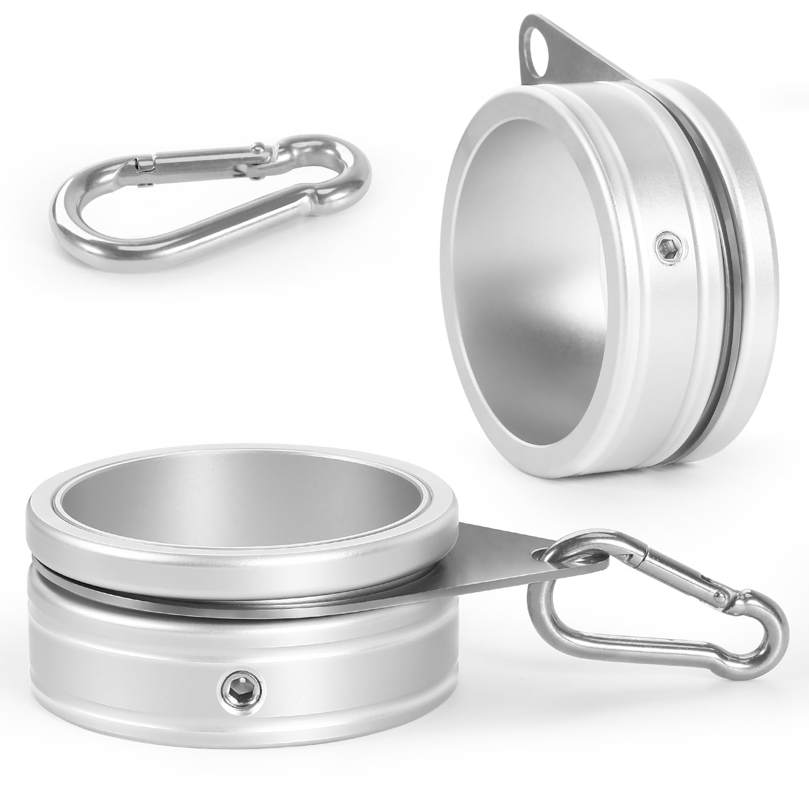 Anovo flag pole rings with 360° rotation prevent wrap on windy days.