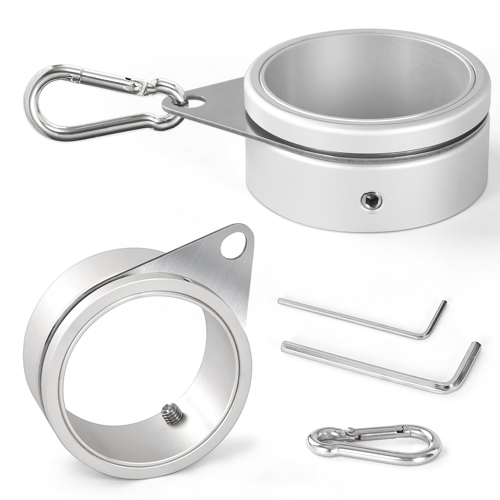 Anovo flag pole rings with 360-degree rotation for smooth movement in wind.