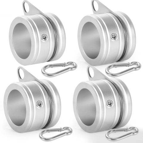 Anovo flag pole rings with 360° swivel for anti-wrap performance.