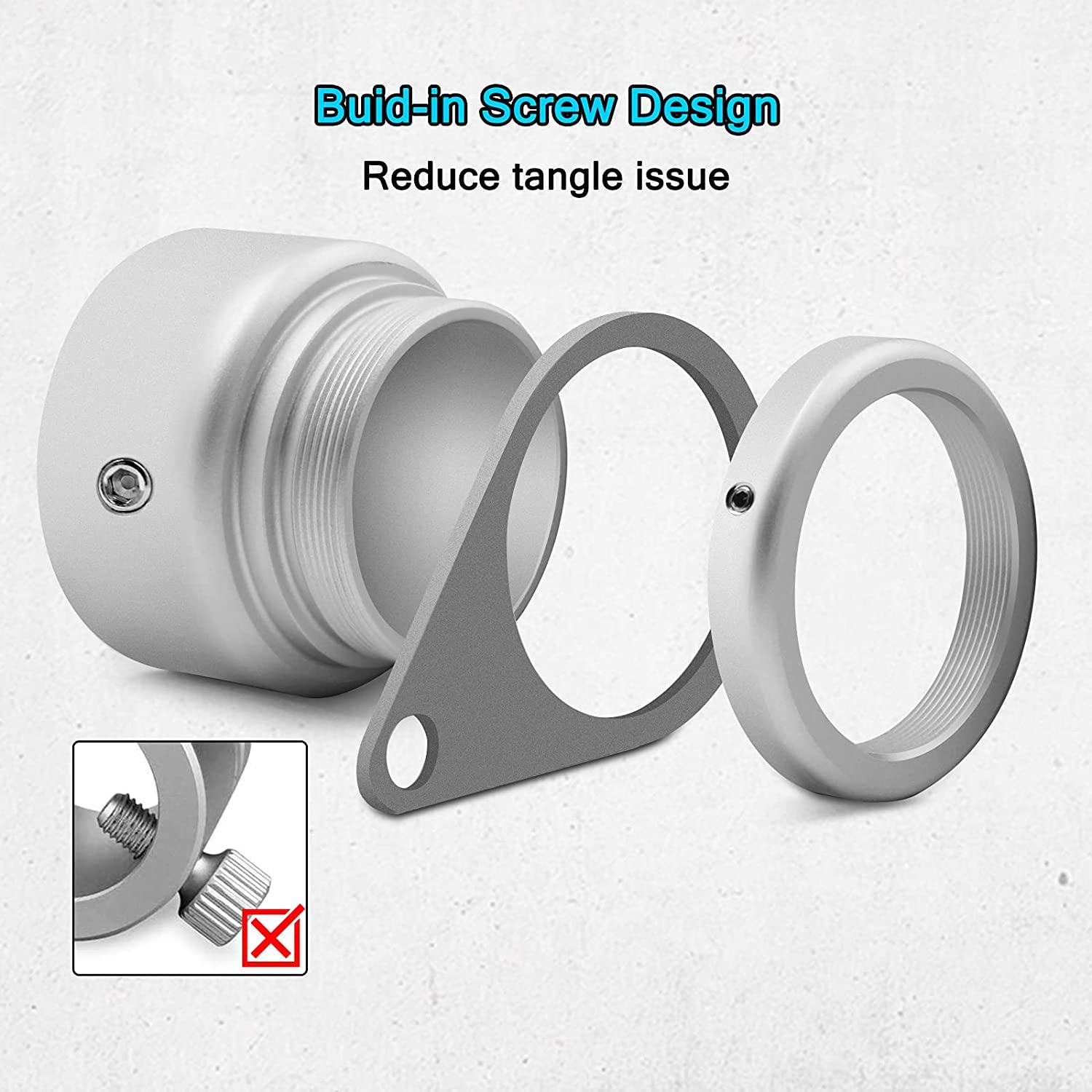 Anovo flag pole rings aluminum alloy body built for weather resistance